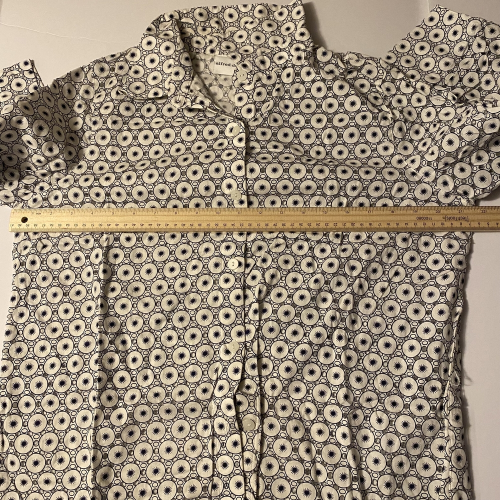 Alfred Dunner Eyelet Detail Button Front Cotton Shirt - Picture 12 of 12